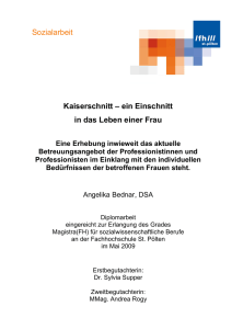 Sozialarbeit Kaiserschnitt &ndash; ein Einschnitt in das