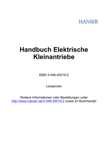 Handbuch Elektrische Kleinantriebe
