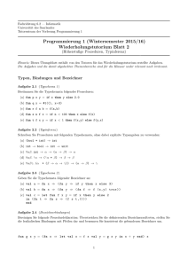 Übungsblatt aus Wiederholungstutorium 2