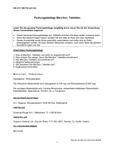 Packungsbeilage Mercilon, Tabletten