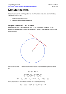 Kreistangenten - Mathe