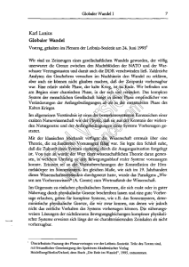 Globaler Wandel - Leibniz-Sozietät der Wissenschaften zu Berlin eV