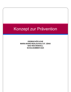 Präventionskonzept der MWR - Your