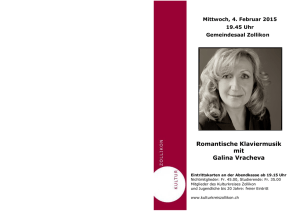 Romantische Klaviermusik mit Galina Vracheva