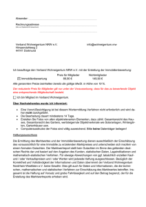 Absender: Rechnungsadresse Verband Wohneigentum NRW e.V.