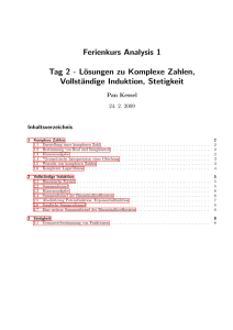 Ferienkurs Analysis 1 Tag 2 - Lösungen zu Komplexe Zahlen