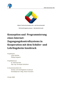 Konzeption und Programmierung eines Internet