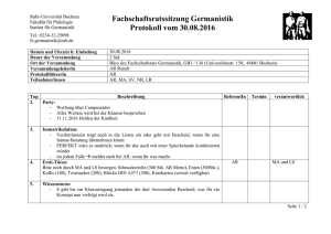 Protokoll vom 30.08.2016 - Fachschaftsrat Germanistik