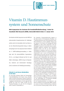 Vitamin D, Hautimmunsystem und Sonnenschutz