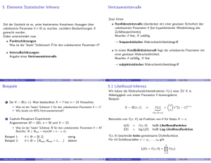 5. Elemente Statistischer Inferenz Vertrauensintervalle Beispiele 5.1