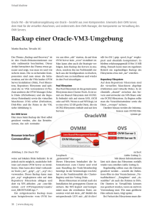 Backup einer Oracle-VM3-Umgebung