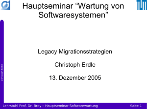 Vortrag - Software and Systems Engineering