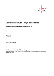 1 Zur Konzeption des Schulcurriculums Physik