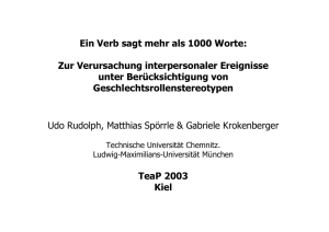 Ein Verb sagt mehr als 1000 Worte: Zur Verursachung