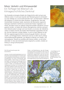 Moor, Verkehr und Klimawandel Ein Torflager bei Biberach als