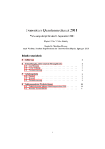 Ferienkurs Quantenmechanik 2011 - TUM