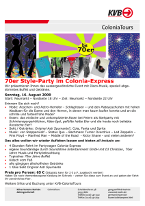 70er Style-Party im Colonia-Express