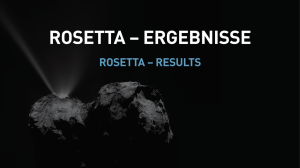 Rosetta - Die Ergebnisse