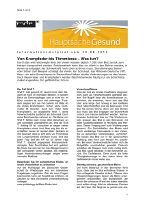 Von Krampfader bis Thrombose – Was tun?