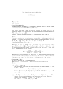 (Teil–)Musterlösung zum 6.Aufgabenblatt (F. Hoffmann) 1