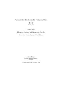 E219 - Photovoltaik und Brennstoffzelle