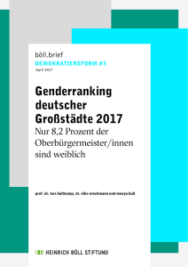 Genderranking deutscher Großstädte 2017 - Heinrich-Böll