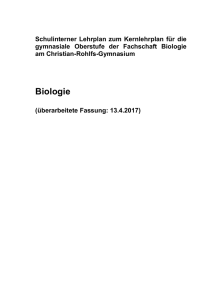 Fachcurriculum Biologie Q1/Q2 - Christian-Rohlfs