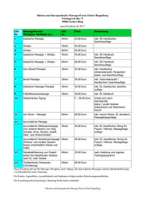 neue Preisliste - shiatsu