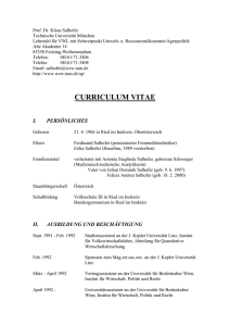 curriculum vitae - Umweltökonomie und Agrarpolitik