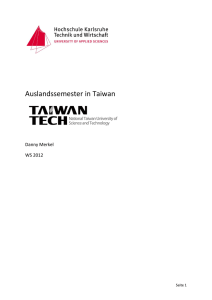 Auslandssemester in Taiwan
