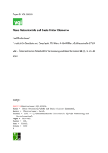 Neue Netzentwürfe auf Basis finiter Elemente