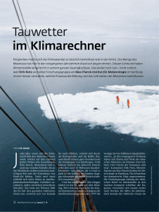 Tauwetter im Klimarechner - Max-Planck