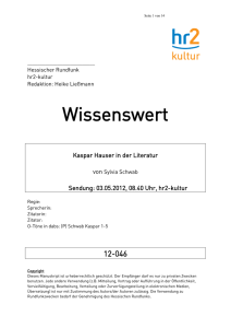 Sylvia Schwab: Kaspar Hauser in der Literatur