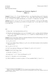 Übungen zur Linearen Algebra I —Blatt 4— - Ruhr