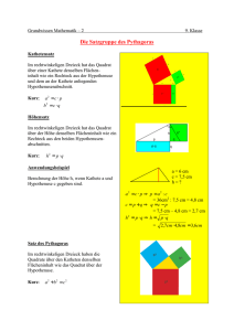 Die Satzgruppe des Pythagoras