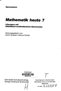 Mathematik heute 7 - ULB Darmstadt
