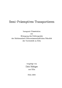 Semi Präemptives Transportieren - computer science publication