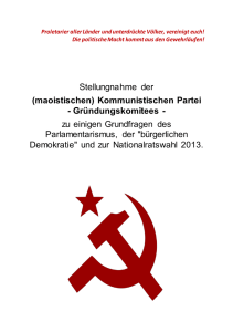 Stellungnahme der (maoistischen) Kommunistischen Partei