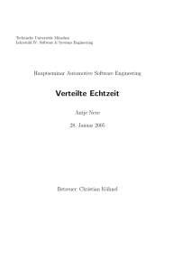 Ausarbeitung - Software and Systems Engineering