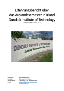 Erfahrungsbericht über das Auslandssemester in Irland Dundalk