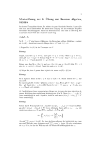 Musterlösung zur 9. Übung zur linearen Algebra, SS2015