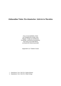 AbdassalÁm YÁsÍn: Ein islamischer Aktivist in Marokko