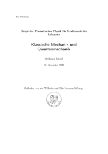 Klassische Mechanik und Quantenmechanik