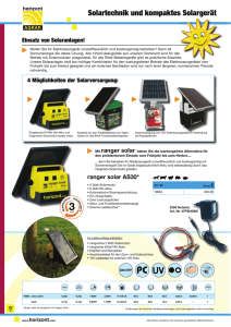 Solartechnik und kompaktes Solargerät