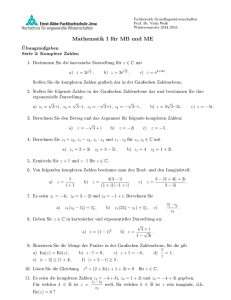 Mathematik I für MB und ME