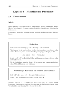 Kapitel 8 Nichtlineare Probleme