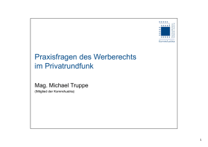 Praxisfragen zum Werberecht