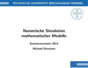 Numerische Simulation mathematischer Modelle