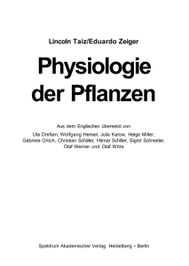 Physiologie der Pflanzen