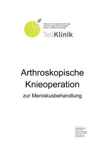 Arthroskopische Knieoperation